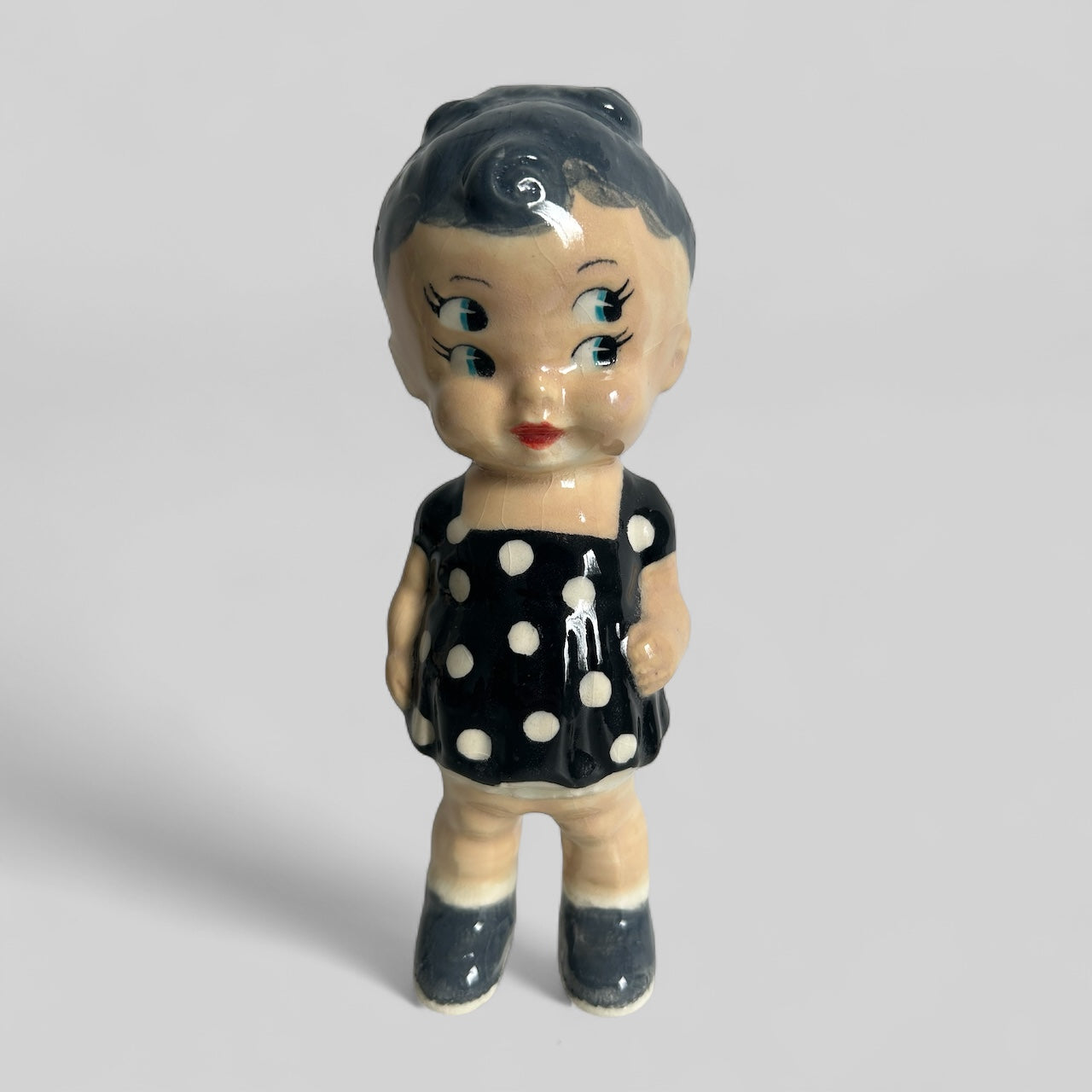 Muñecas de cerámica estilo Vintage MUTANTE doble ojos.