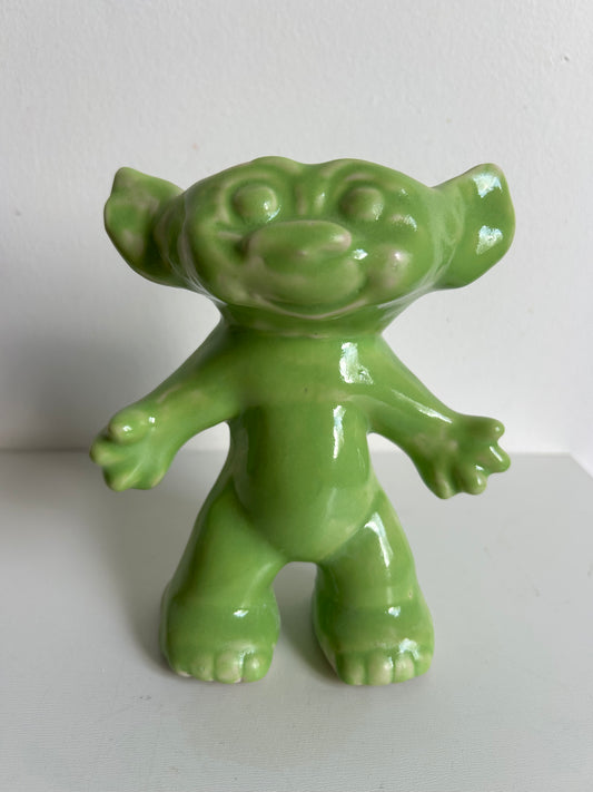 Macetero Trolls cerámica GRES, Verde.