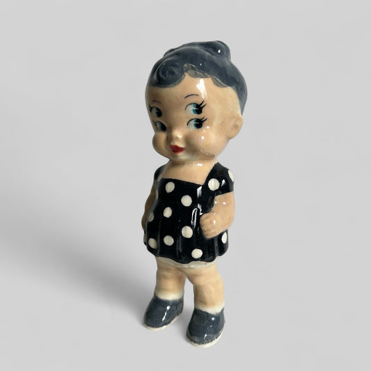 Muñecas de cerámica estilo Vintage MUTANTE doble ojos.